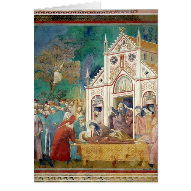 St. Clare omfamnar förkroppsliga av St Francis Hälsningskort (Framsidan)