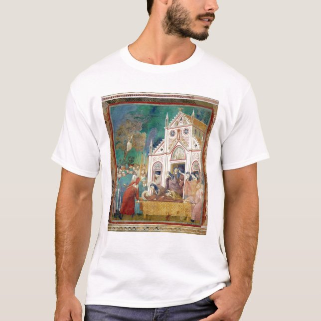 St. Clare omfamnar förkroppsliga av St Francis Tee Shirt (Framsida)