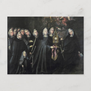 St. Clare-processen med Eukarist Vykort
