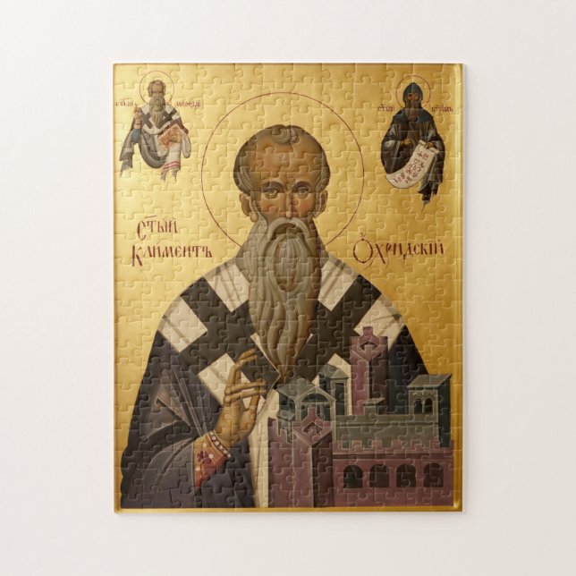St. Clement of Ohrid Orthodox Christian Icon Pussel (Vertikal)