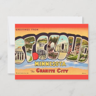 St Cloud Minnesota Välkomsthälsning Vykort