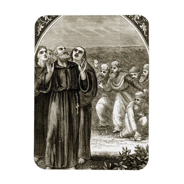 St. Columba, och attackerad av Druids. Magnet (Vertikal)