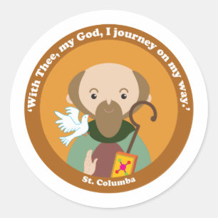 St. Columba Runt Klistermärke