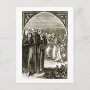 St. Columba som skanderar, och anfallit av Vykort