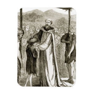 St. Columbaen välsignar en vildpojke, från Magnet