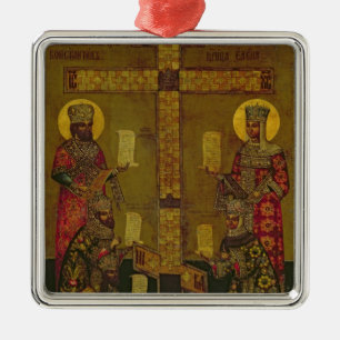 St. Constantine och St Helena Julgransprydnad Metall