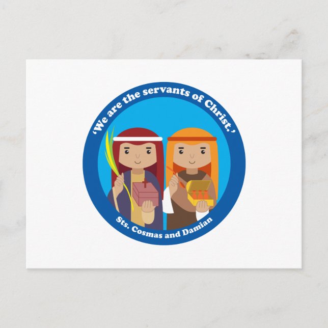St. Cosmas och Damian Vykort (Framsida)