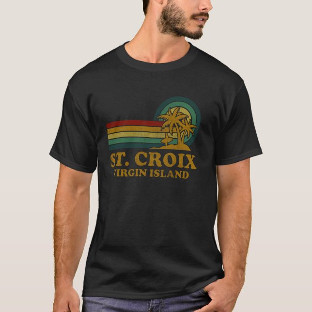 St. Croix Beach Virgin Island Family Summer Vacati T Shirt (Framsida)