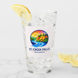 St. Croix Falls Wisconsin Scenic River & Cliffs Glaskopp