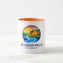St. Croix Falls Wisconsin Scenic River & Klippor
