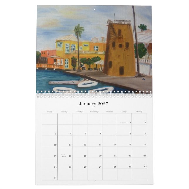 St Croix: Min färgrika ö vid konst… Kalender (Jan 2027)