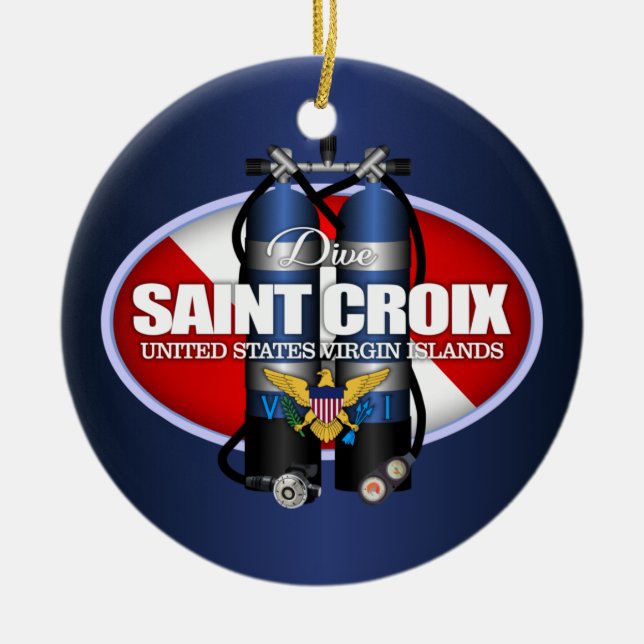 St Croix (ST) Julgransprydnad Keramik (Framsidan)