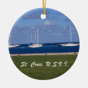 St. Croix, USA. V.I. Julgransprydnad Keramik