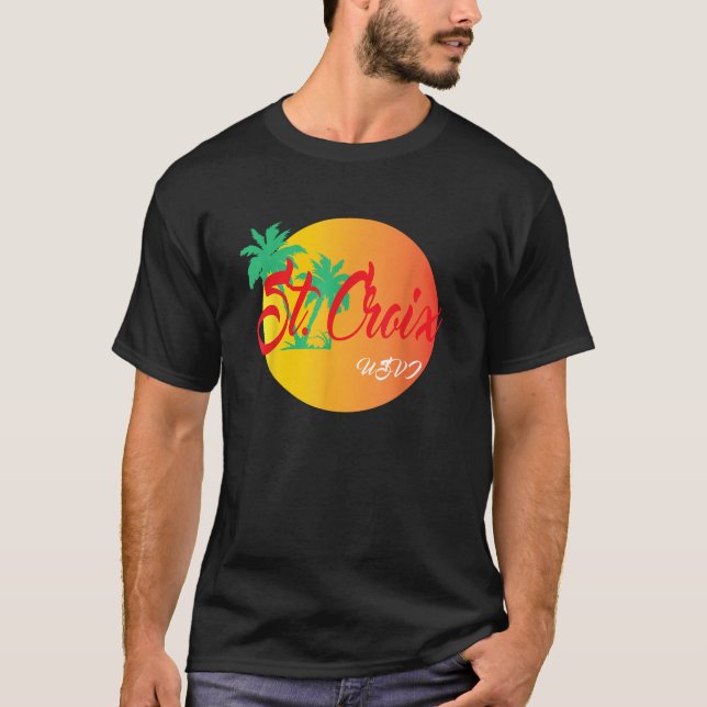 St Croix USVI Vacation Paradise T shirt (Framsida)