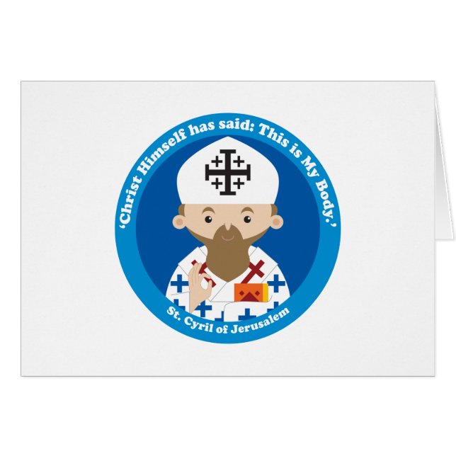 St. Cyril från Jerusalem Hälsningskort (Framsidan Horizontal)