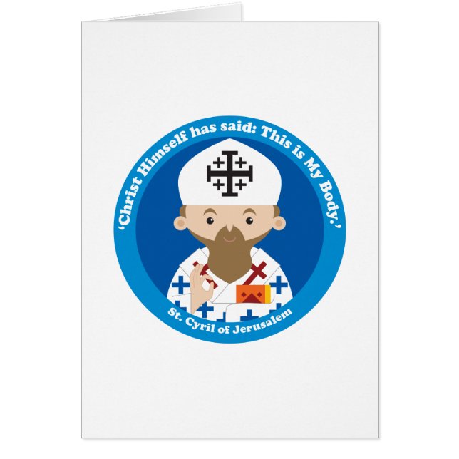 St. Cyril från Jerusalem Hälsningskort (Framsidan)