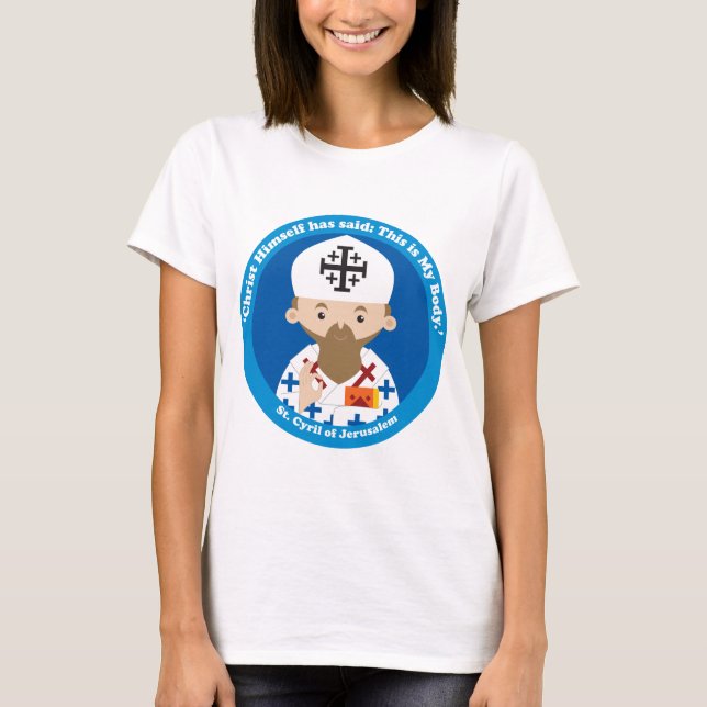 St. Cyril från Jerusalem T Shirt (Framsida)