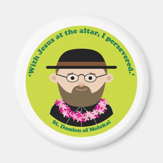 St. Damien of Molokai Magnet (Framsidan)