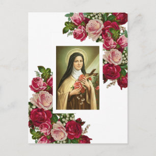 St. Där är den lilla blomman Rosa ros Vykort