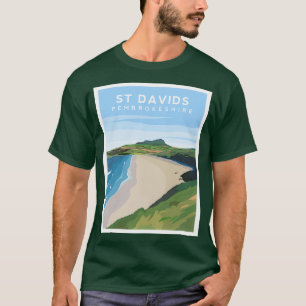 St Davids Beach Pembrokeshire South Wales T Shirt