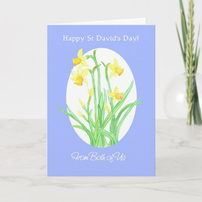 St David's Day Daffodils Card, från oss båda Kort (Framsida)