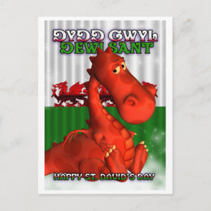 St. David's Day, Welsh Card, Dydd Gwyl Dewi Sant Vykort