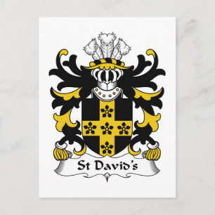 St David's Family Crest Vykort