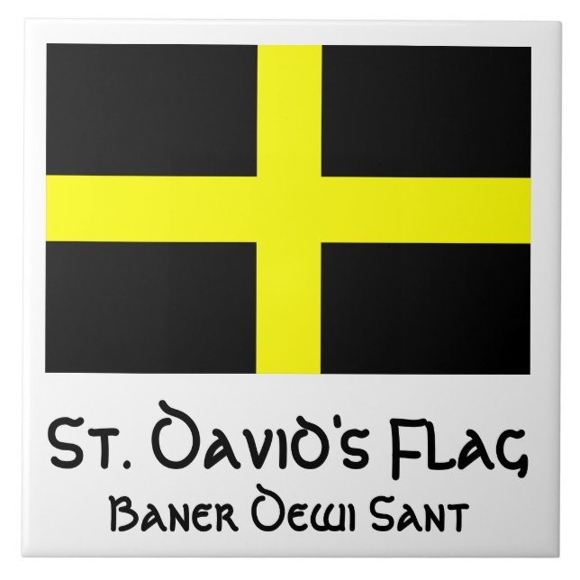 St. David's Flagga Kakelplatta (Framsidan)