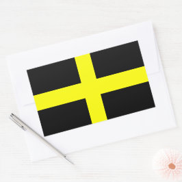 St. David's Flagga Rektangulärt Klistermärke