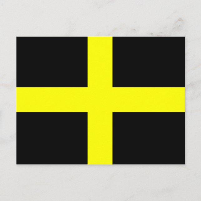 St. David's Flagga Wales Welsh Vykort (Framsida)