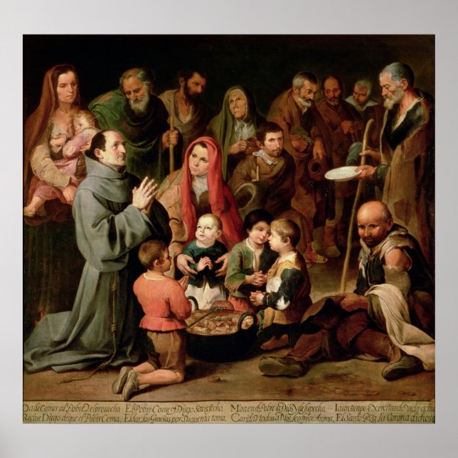 St. Diego of Alcala Ge Food to the Poor Poster (Framsidan)