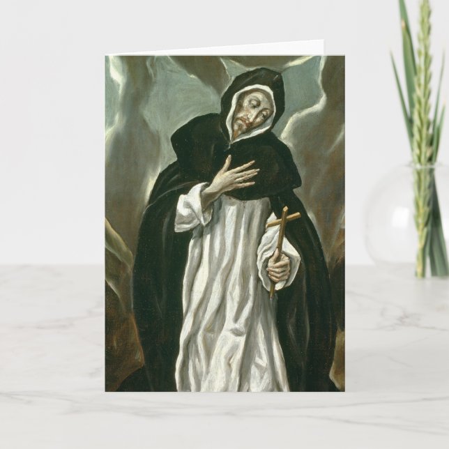 St Dominic av Guzman Kort (Framsida)