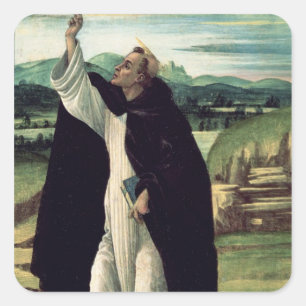 St Dominic c.1498-1505 Fyrkantigt Klistermärke