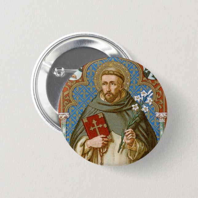 St. Dominic de Guzman (BK 011) Knapp (Framsida & baksida)