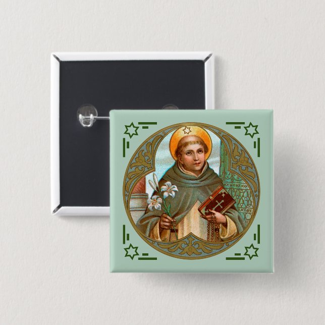 St. Dominic de Guzman (BK 07) Knapp (Framsida & baksida)