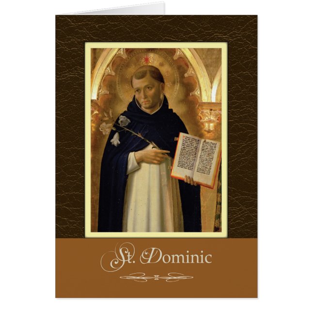St. Dominic de Guzman Pray for US Hälsningskort (Framsidan)
