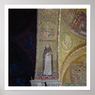 St. Dominic och St. Nicholas, mosaic in the atrium Poster