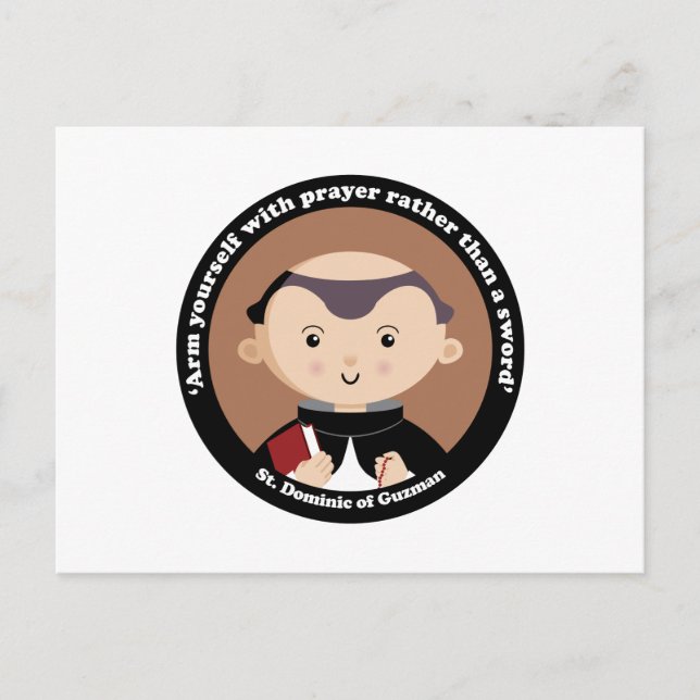 St. Dominic of Guzman Vykort (Framsida)