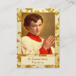 St Dominic Savio Communion Remembrance Prayer Card Visitkort