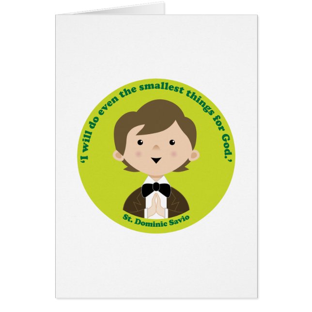 St. Dominic Savio Hälsningskort (Framsidan)