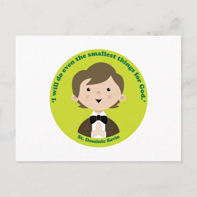 St. Dominic Savio Vykort (Framsida)