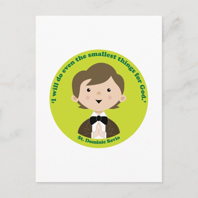 St. Dominic Savio Vykort (Framsida)