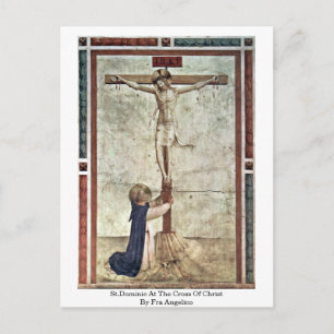 St. Dominic vid Kristus Kor av Fra Angelico Vykort