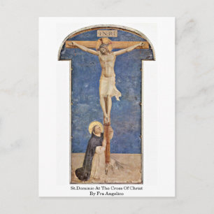 St. Dominic vid Kristus Kor av Fra Angelico Vykort