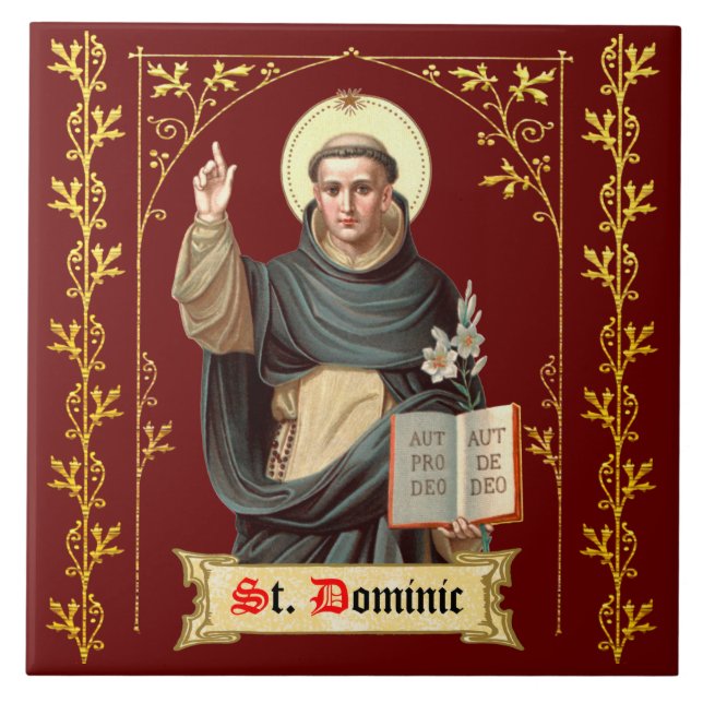 St. Dominicus predikar (BEN 002) Kakelplatta (Framsidan)
