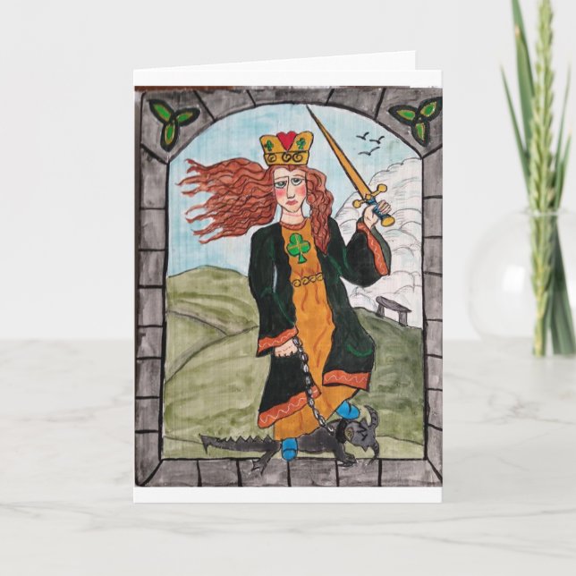 St Dymphna från Retabloen skapade vid KK Hannegan Kort (Framsida)
