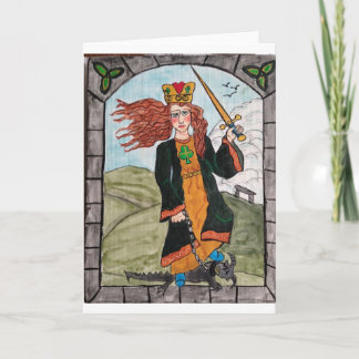 St Dymphna från Retabloen skapade vid KK Hannegan Kort