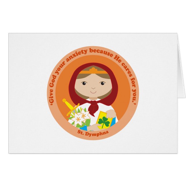 St. Dymphna Hälsningskort (Framsidan Horizontal)