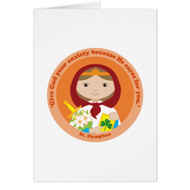 St. Dymphna Hälsningskort (Framsidan)