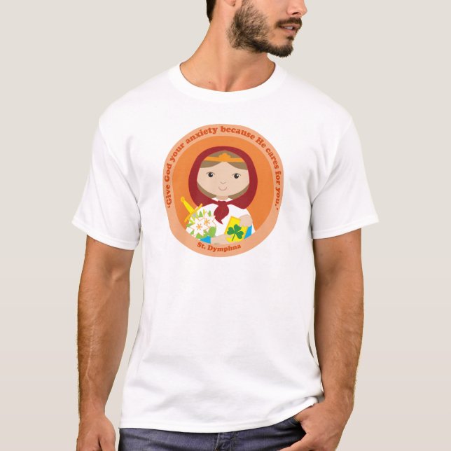 St. Dymphna T Shirt (Framsida)